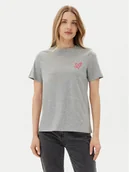 Koszulki i topy damskie - Pieces T-Shirt Maria 17155082 Szary Relaxed Fit - miniaturka - grafika 1