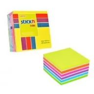 Szkolne artykuły papiernicze - Stickn Notes samoprzylepny kostka neon i pastel - miniaturka - grafika 1