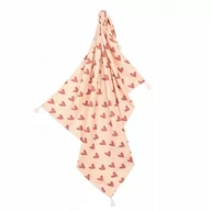 Rożki i beciki - La Millou Otulacz Bambusowy Mgiełka "L" Heartbeat Pink - miniaturka - grafika 1