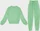 Welurowy dres damski jasny zielony (8C1173-127) - J STYLE