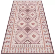 Dywany zewnętrzne - Dywan ogrodowy piękny wzór Bladoróżowe romby 140x210 cm - miniaturka - grafika 1