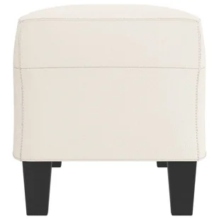 Lumarko Ławka, kremowa, 100x35x41 cm, tapicerowana sztuczną skórą - Ławki do przedpokoju - miniaturka - grafika 5