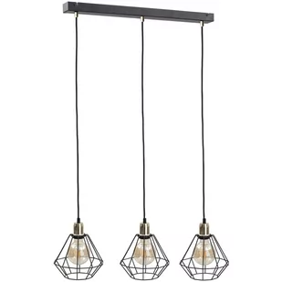 KET Industrialna LAMPA wisząca loftowa OPRAWA metalowy ZWIS druciaki złoty KET445 - Lampy sufitowe - miniaturka - grafika 1