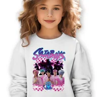 Bluzy dla dziewczynek - Bluza Dziecięca Biała SAJA BOYS GANG Do Szkoły K-pop Muzyka Wz Rozm 164 cm - miniaturka - grafika 1