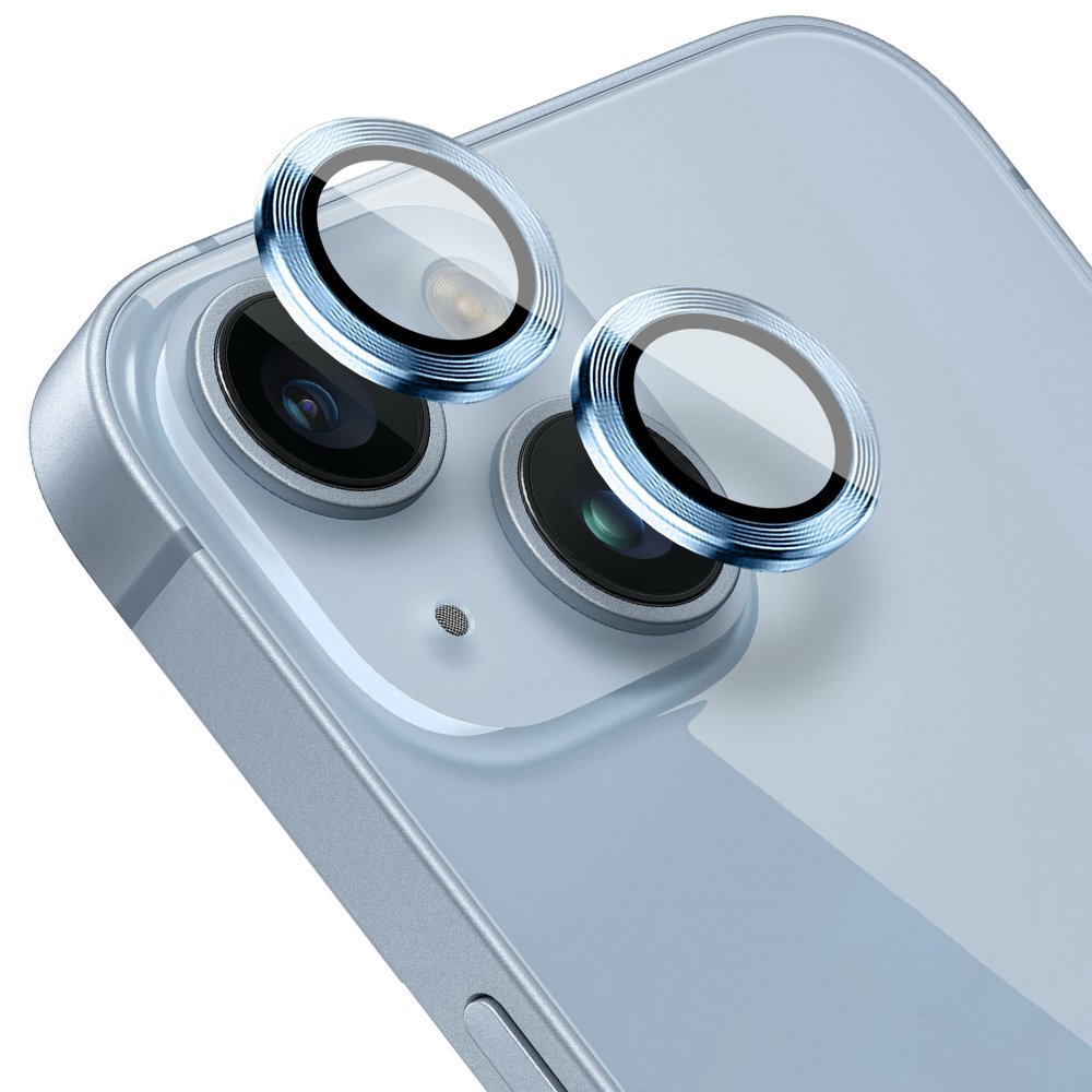 Osłona aparatu, szkło 9H do iPhone 14, 1 zestaw, niebieska