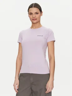 Guess Jeans T-Shirt W4YI02 J1314 Fioletowy Slim Fit - Koszulki i topy damskie - miniaturka - grafika 1