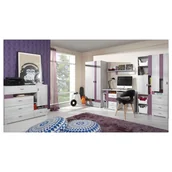 Zestawy mebli dla dzieci - Zestaw Mebli Młodzieżowych A Next Meblar Sosna Bielona / Earth - miniaturka - grafika 1