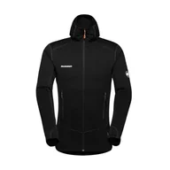 Kurtki i kamizelki sportowe męskie - Kurtka polarowa MAMMUT Taiss Light ML Hooded black XXL - miniaturka - grafika 1