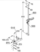 Zestawy prysznicowe - Kludi Logo Zestaw prysznicowy termostatyczny natynkowy chrom 6857805-00 - odbiór osobisty: Kraków, Warszawa - miniaturka - grafika 1
