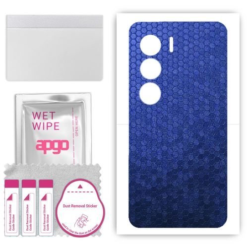 folia naklejka skórka strukturalna na TYŁ do ZTE Nubia Red Magic 9 Pro+ Plus - Plaster Miodu Niebieski - apgo SKINS