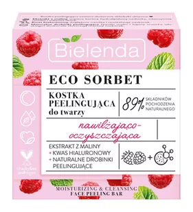 Bielenda Eco Sorbet Malina Kostka Peelingująca - Peelingi i scruby do twarzy - miniaturka - grafika 1