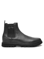 Sztyblety męskie - Calvin Klein Jeans Sztyblety Eva Mid Chelsea Boot Lth YM0YM00750 Czarny - miniaturka - grafika 1