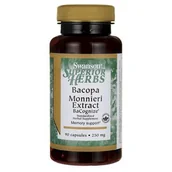 Układ nerwowy - Swanson, Usa Bacopa Monniera BaCognize extract Suplement diety 90 kaps. - miniaturka - grafika 1
