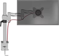 Uchwyty do monitorów - Duronic DM351X3 SR Uchwyt monitora ekranu srebrny VESA 75 lub 100 Harmonijkowy wieszak ramię maks. 10 kg na jeden ekran stojak regulacja monitora st.. - miniaturka - grafika 1