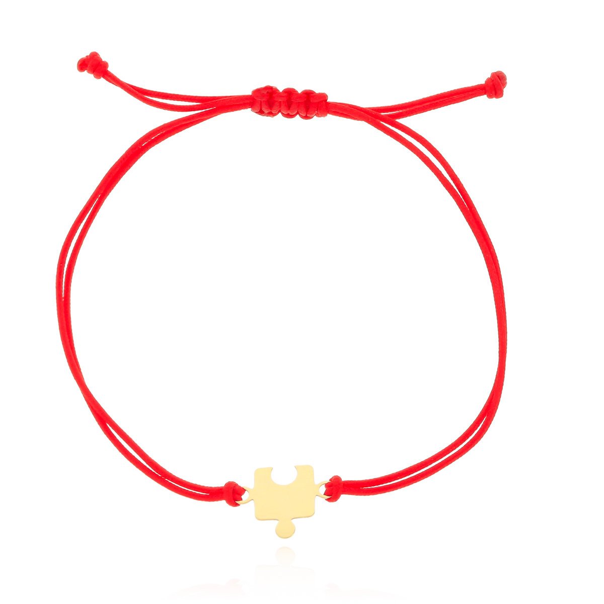 Bransoletka czerwony sznurek puzzel pr. 585