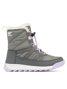 Sorel Śniegowce Whitney™II Plus Lace Wp 2088591052 Szary - Buty dla dziewczynek - miniaturka - grafika 1