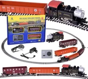 Pociągi dla dzieci - Jokomisiada Kolejka elektryczna klasyczny parowóz z jednostką sterującą H0 1:87 RC0643 - miniaturka - grafika 1