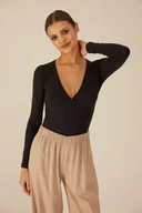 Body - Kopertowe body : Kolor - Czarny, Rozmiar - 34 - Bombshe - miniaturka - grafika 1