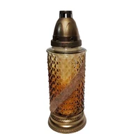 Lampiony i znicze - Znicz szklany z wkładem bursztyn 29 cm - miniaturka - grafika 1