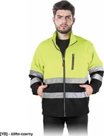 Odzież robocza - R.E.I.S. POLSTRIP - bluza polarowa z pasami odblaskowymi - Żółto-czarny 2XL - miniaturka - grafika 1