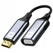 Kable - CO2 ADAPTER HDMI DO VGA KABEL PRZEJŚCIÓWKA KONWERTER FULL HD 1080P 60HZ - miniaturka - grafika 1