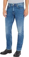 Spodenki męskie - Tommy Hilfiger Męskie spodnie jeansowe Straight Denton STR Cleve Blue Denim spodnie, 40W / 34L, Cleve Blue, 40W / 34L - miniaturka - grafika 1