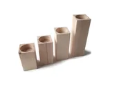 Świeczniki - Świeczniki kwadratowe - zestaw 4 sztuki - miniaturka - grafika 1