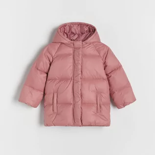 Kurtki i płaszcze dla dziewczynek - Reserved - Ocieplana kurtka z puchem i pierzem - Różowy - grafika 1