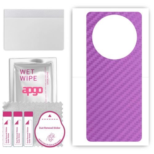 folia naklejka skórka strukturalna na TYŁ do Xiaomi Redmi A3 - Carbon Fioletowy - apgo SKINS