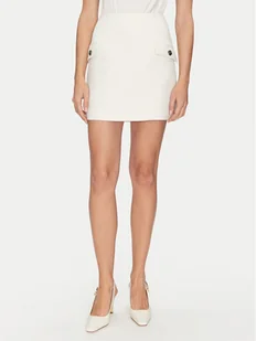 Bruuns Bazaar Spódnica ołówkowa Platanus BBW4581 Biały Slim Fit - Spódnice - miniaturka - grafika 1