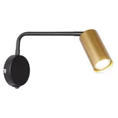 Lampy ścienne - Candellux Kinkiet czarno-złoty ruchomy z włącznikiem Tina 21-76816 21-76816 - miniaturka - grafika 1