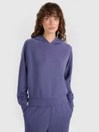 Bluzy damskie - 4F Bluza dresowa nierozpinana z modalem damska - granatowa L - miniaturka - grafika 1