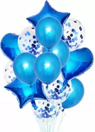 Balony i akcesoria - Balony Serca Gwiazdy Walentynki 14Szt Bal Urodziny - miniaturka - grafika 1