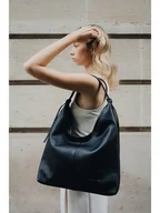 Torebki damskie - maison héritage PARIS Skórzana torebka "Tejo" w kolorze czarnym - 40 x 41 cm - miniaturka - grafika 1