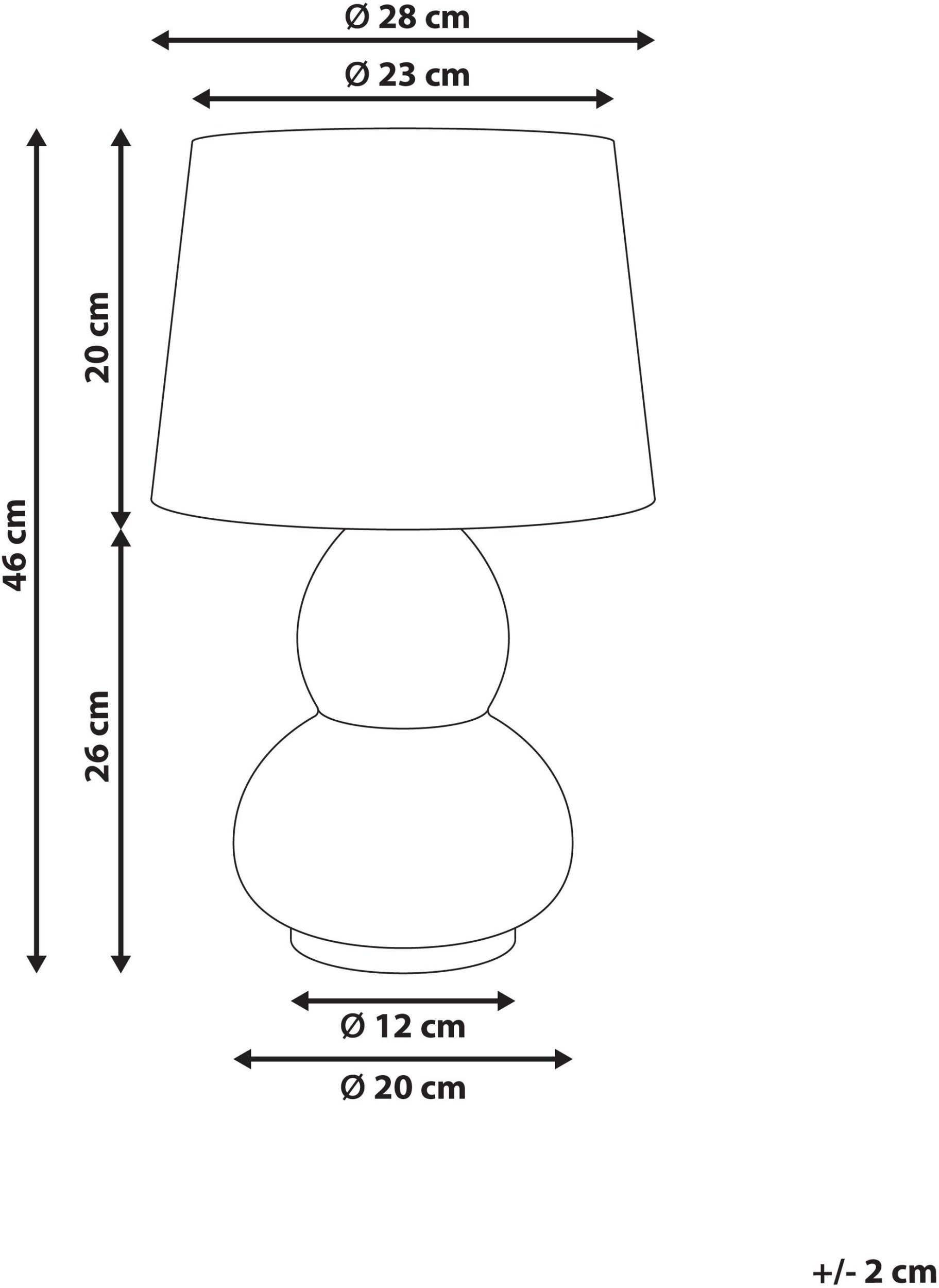 Lampa stołowa Beliani Lampa stołowa MACAL Ceramika Biały/ niebieski