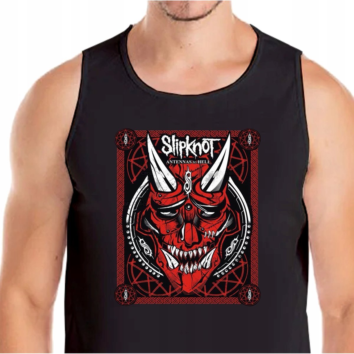 3349 TANK KOSZULKA SLIPKNOT ROCK Heavy Metal HORROR XXL CZARNA