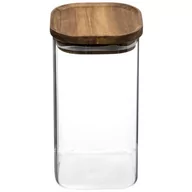 Pojemniki kuchenne - 5five Simply Smart Pojemnik szklany z pokrywką z drewna akacjowego 1,3 L 179616 - miniaturka - grafika 1