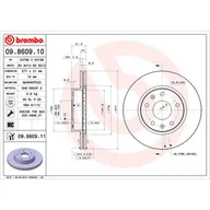 Tarcze hamulcowe - Tarcza hamulcowa BREMBO 09.8609.11 - miniaturka - grafika 1