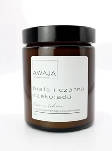 Świeca sojowa biała i czarna czekolada – zapachowa, ręcznie robiona, 180ml - Świece - miniaturka - grafika 1