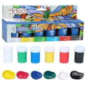 Farby i media malarskie - FARBY DO SZKŁA SZYB LUSTER MALOWANIA ZESTAW FARB WITRAŻY - miniaturka - grafika 1