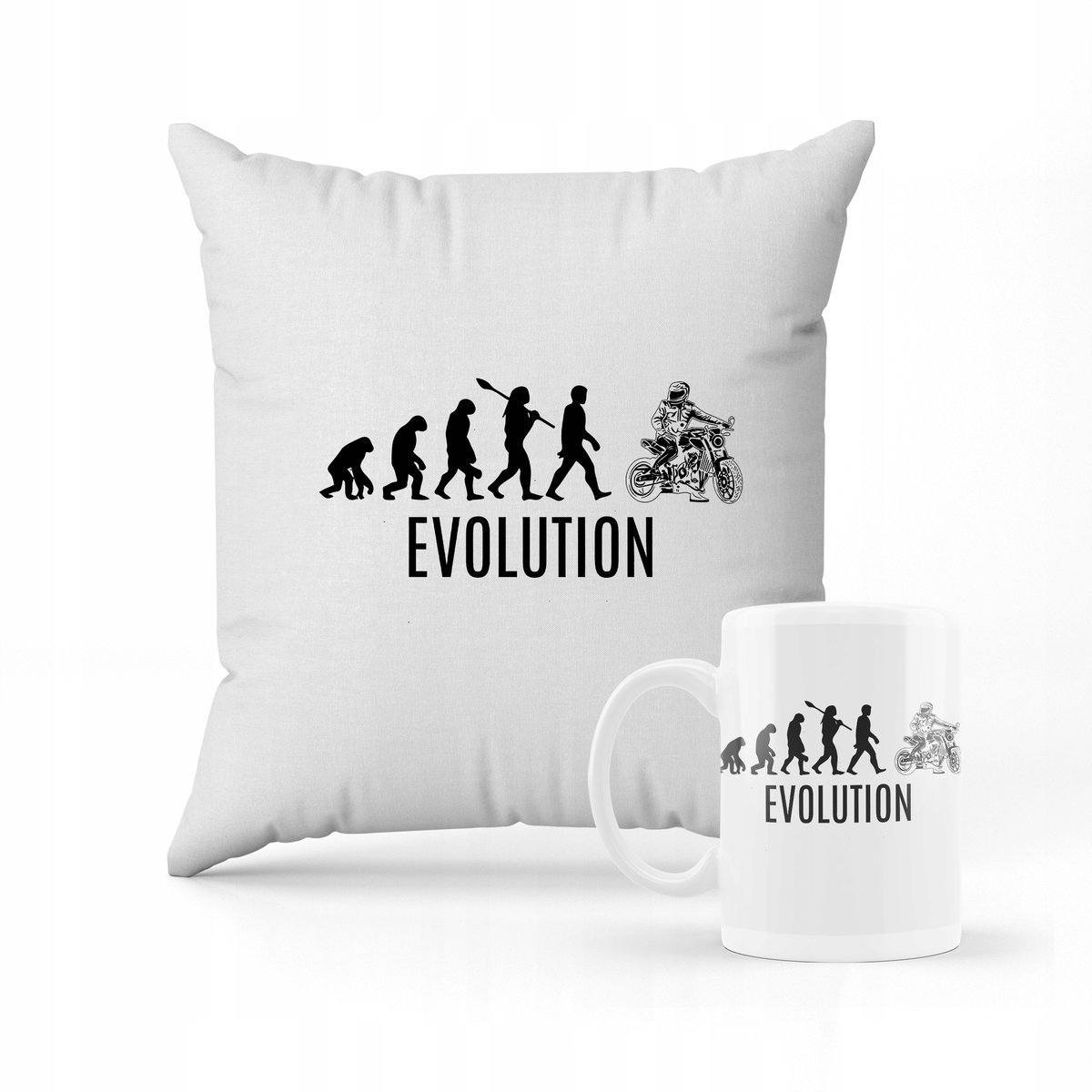 ZESTAW PODUSZKA + kubek Evolution + IMIĘ