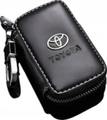 Etui na klucze - SKÓRZANE ETUI na klucze TOYOTA logo KLUCZYK samochodowy ELEGANCKI brelok - miniaturka - grafika 1
