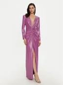 Sukienki - Fracomina Sukienka wieczorowa FQ24WD3009W75301 Fioletowy Slim Fit - miniaturka - grafika 1