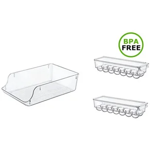 Organizer do lodówki EASYFORM Clear Cans 8.5 L+ Na jajka (3 szt.) - Akcesoria i części do lodówek - miniaturka - grafika 1