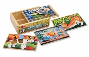 Melissa & Doug Zwierzątka Puzzle w pudełku - Układanki dla dzieci - miniaturka - grafika 1