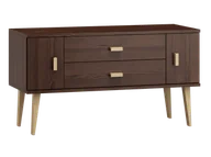 Dom i wnętrze OUTLET - OUTLET - Komoda sosnowa drewniana Venuci nr3 155 cm 2s Orzech - miniaturka - grafika 1