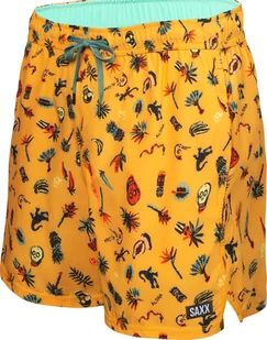 SAXX OH BUOY 2N1 VOLLEY 5" YELLOW REMOTE ISLAND S - Kąpielówki męskie - miniaturka - grafika 1