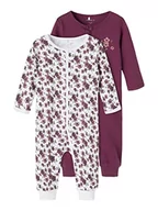 Śpiochy dla niemowląt - NAME IT Piżama niemowlęca, dwupak dla dziewcząt, bawełna organiczna, liliowy, 68 cm - miniaturka - grafika 1