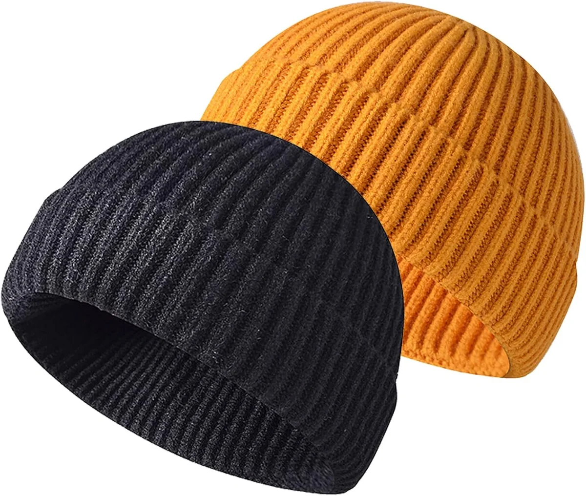 CZAPKA ZIMOWA RYBACKA DOCKER UNISEX CZARNO-ŻÓŁTA