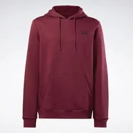 Bluzy męskie - Męska Bluza REEBOK RI LEFT CHEST LOGO HOOD IP2618 – Bordowy - miniaturka - grafika 1